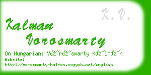 kalman vorosmarty business card